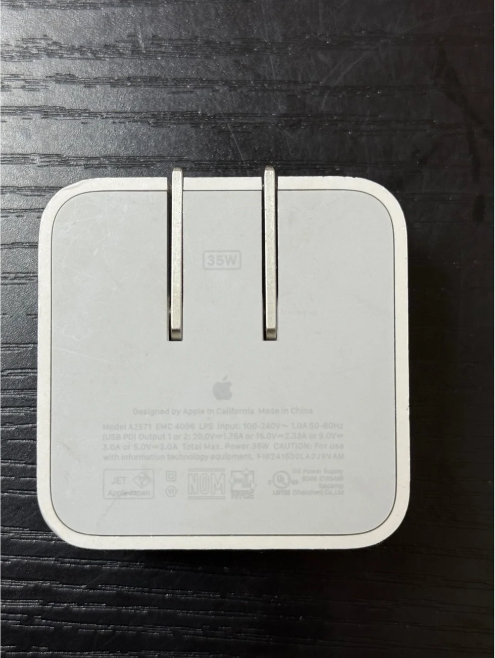 Apple 35W Dual USB-C Port Power Adapter Charger A2571